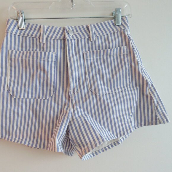 ROLLA'S Mirage High Rise Loose Fit Shorts in Laura Stripe Wisteria - Size 26 - Picture 4 of 16